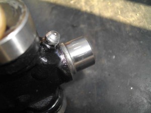 This universal joint was on a brand new propshaft I bought. I removed it because it was rough. Guess why?